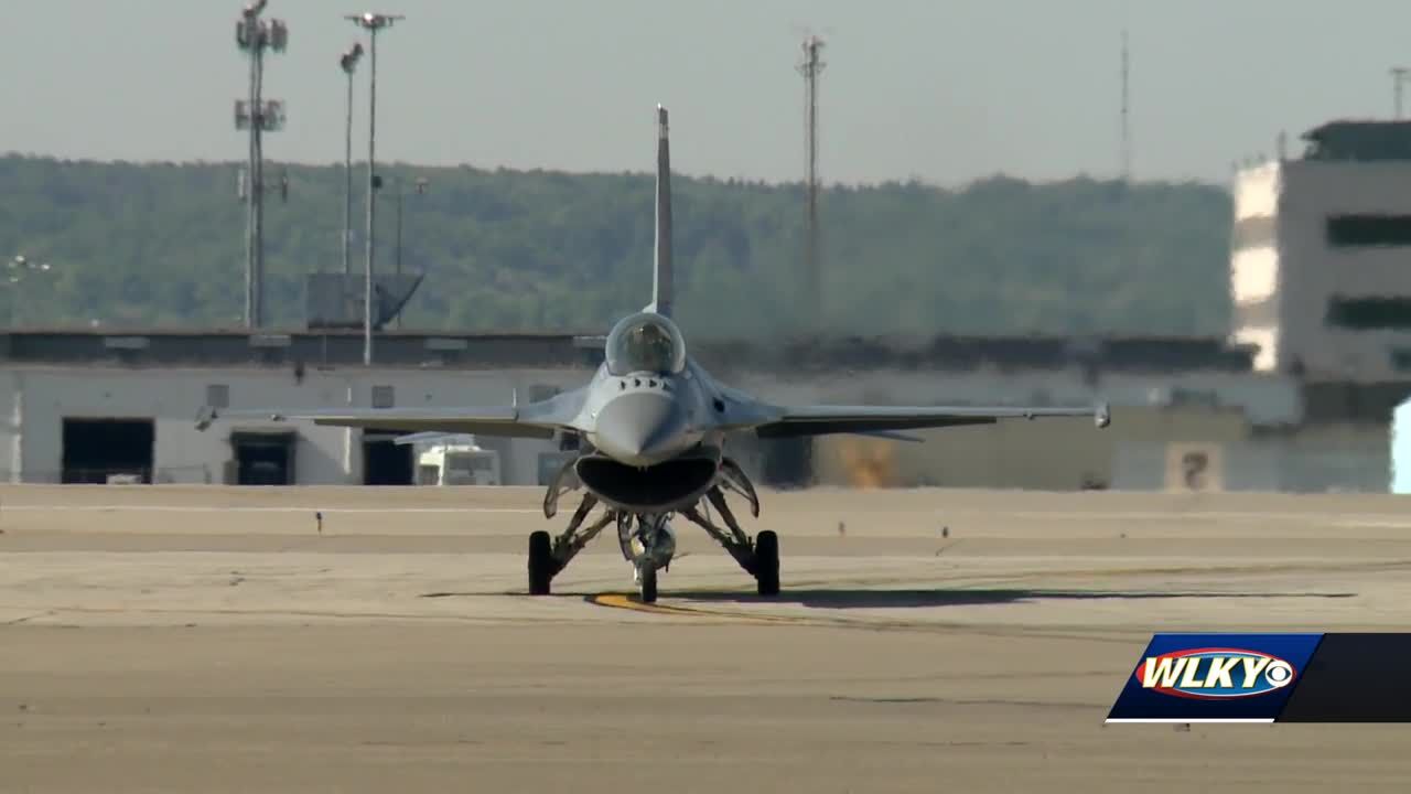 Military jets arrive at Kentucky Air Guard Base for Thunder Over Louisville