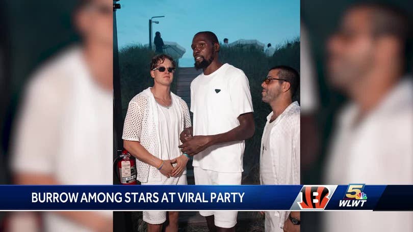 Joe Burrow and Donovan Mitchell partied with other A-list celebrities at  the 'White Party' on the Fourth 