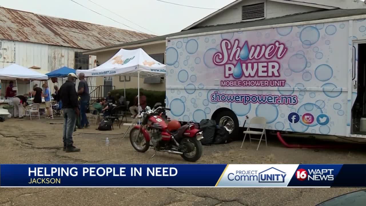 Shower Power, a mobile shower unit, brings showers to the homeless