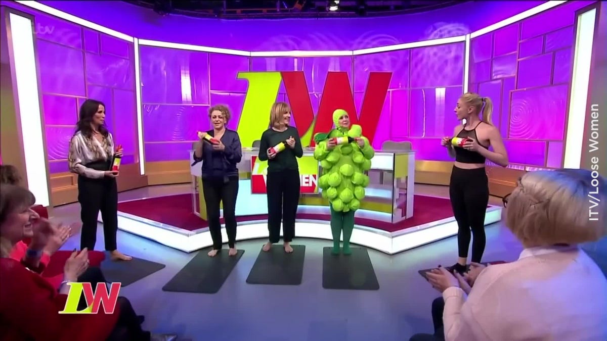 preview for Loose Women try the wine workout live on TV!