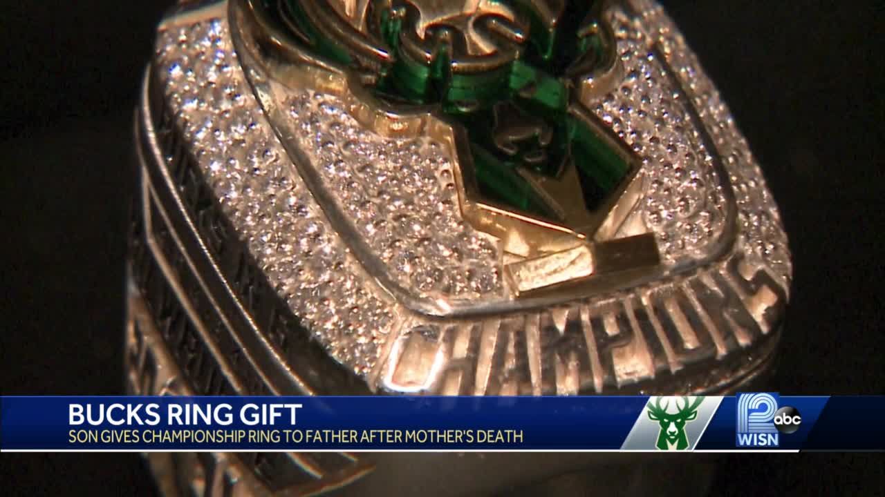 Former Bucks employee gifts championship ring to dad after mom's passing