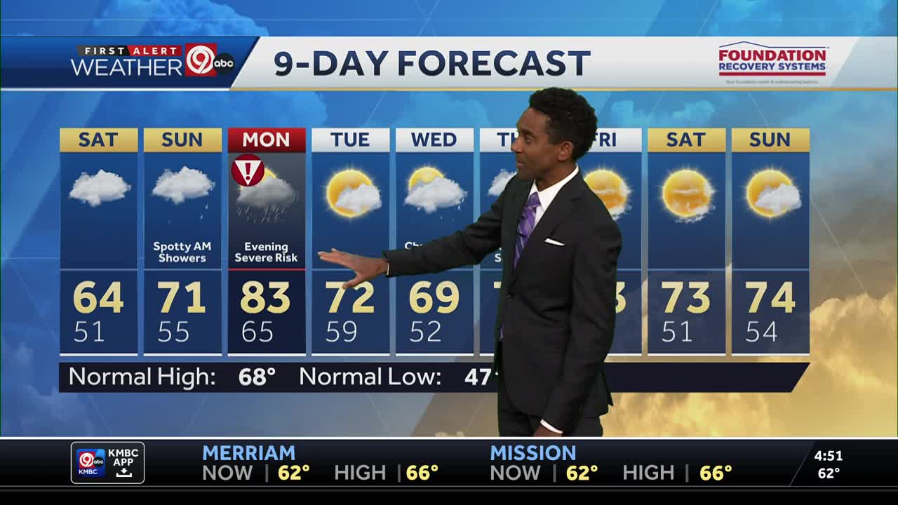 Light rain this weekend will lead into Monday's severe risk - Kansas City April 25 forecast