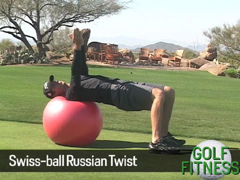 preview for Fitness for Golf: Swiss-ball Russian Twist