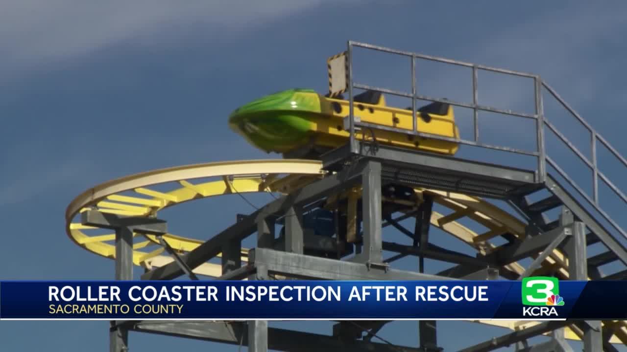 What caused Scandia Fun Center roller coaster to get stuck