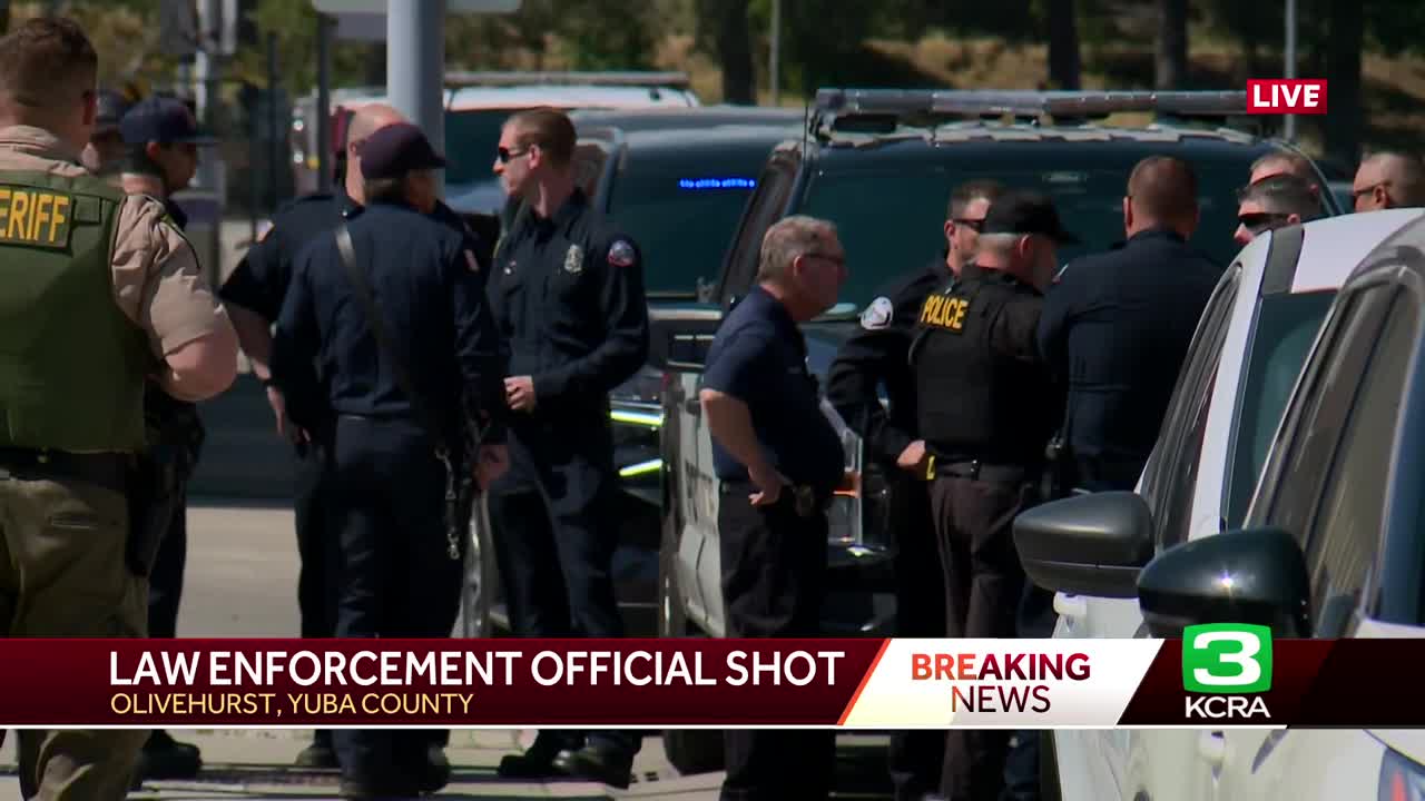 Officers arrive at hospital in Marysville after law enforcement official is shot