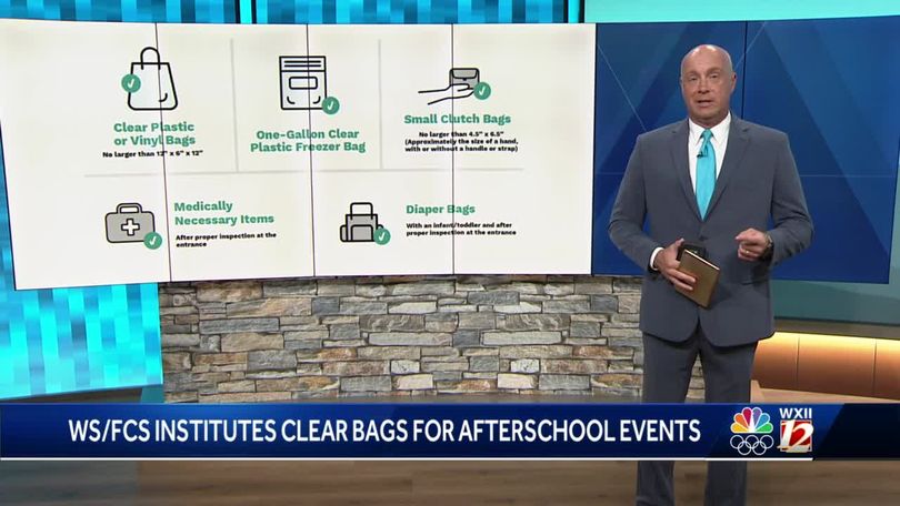WS/FCS Announces Clear Bag Rule for District Events