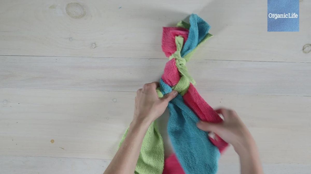 preview for DIY Old Towel Tug Toy For Dogs