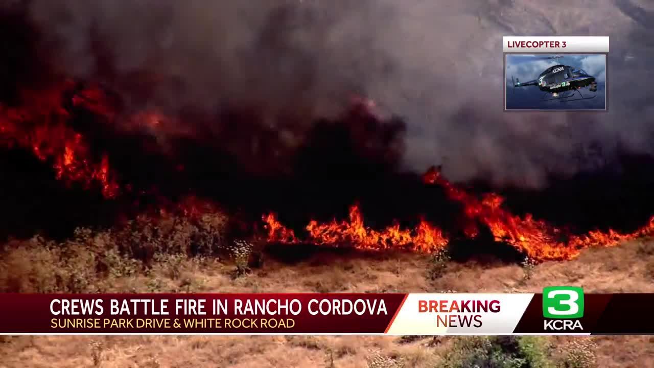 Rancho Cordova vegetation fire has crews facing rattlesnake hazards