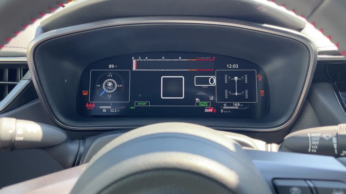 preview for Watch the Toyota GR Corolla's Gauge Cluster Screen in Action