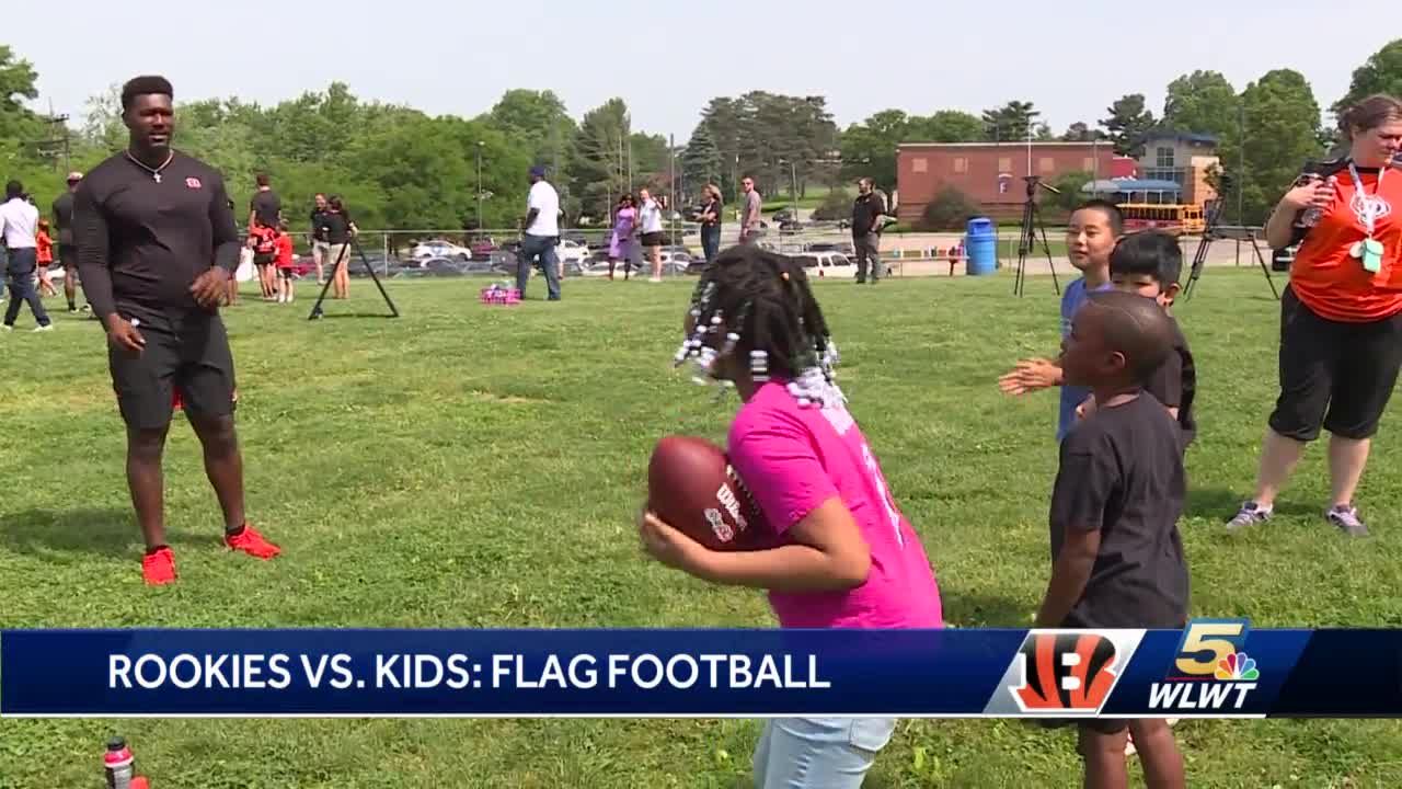 Bengals rookies host field day for hundreds of elementary kids