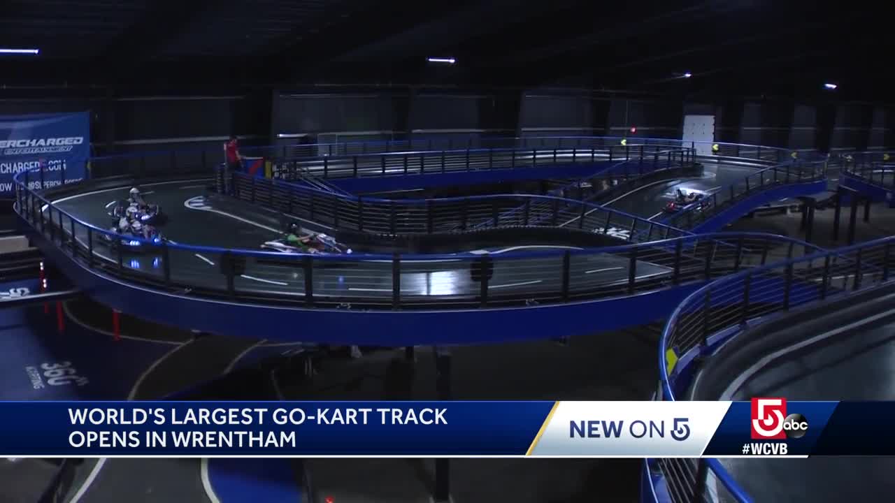 Buckle Up World S Largest Indoor Go Kart Track Opens In Wrentham