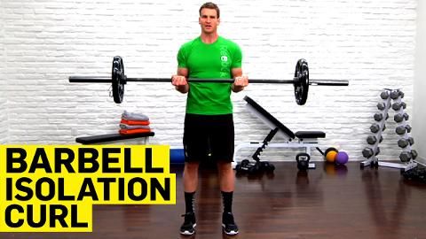 preview for Men's Health Exercise: Barbell Isolation Curl