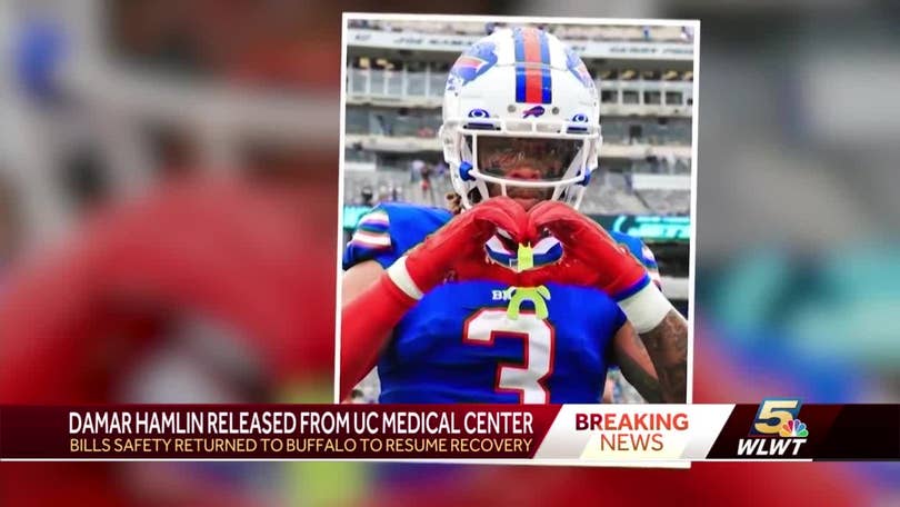 NFL's Damar Hamlin Walking, Released to Buffalo-Area Hospital