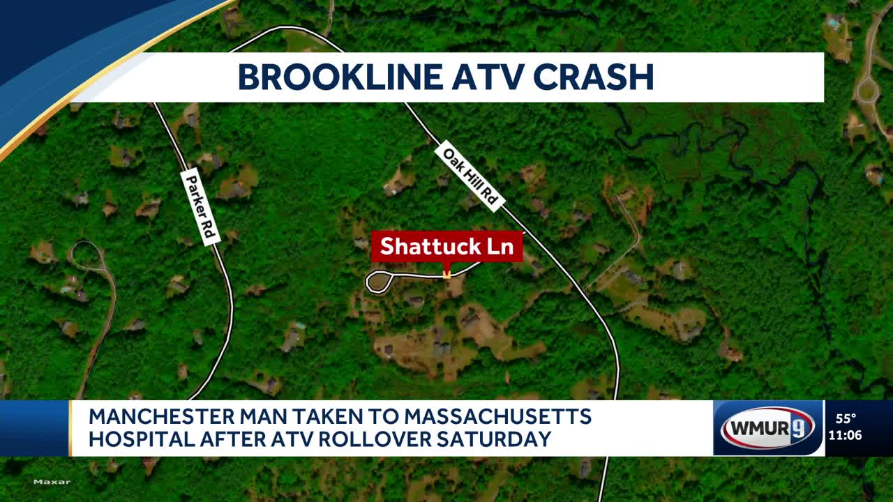 Manchester man taken to Massachusetts hospital after ATV rollover Saturday