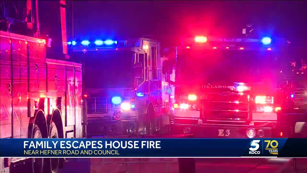 Family escapes to safety after home catches fire amid busy night for OKC firefighters