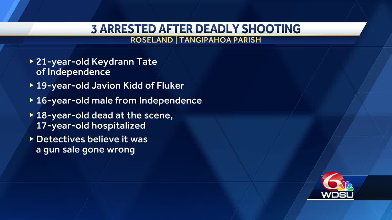 3 arrested in connection with deadly Roseland shooting