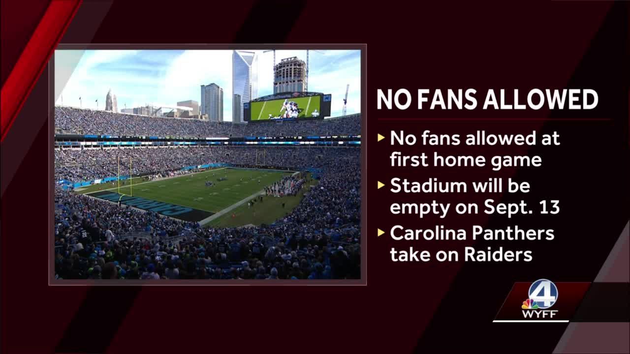 No fans allowed at Carolina Panthers first home game of 2020