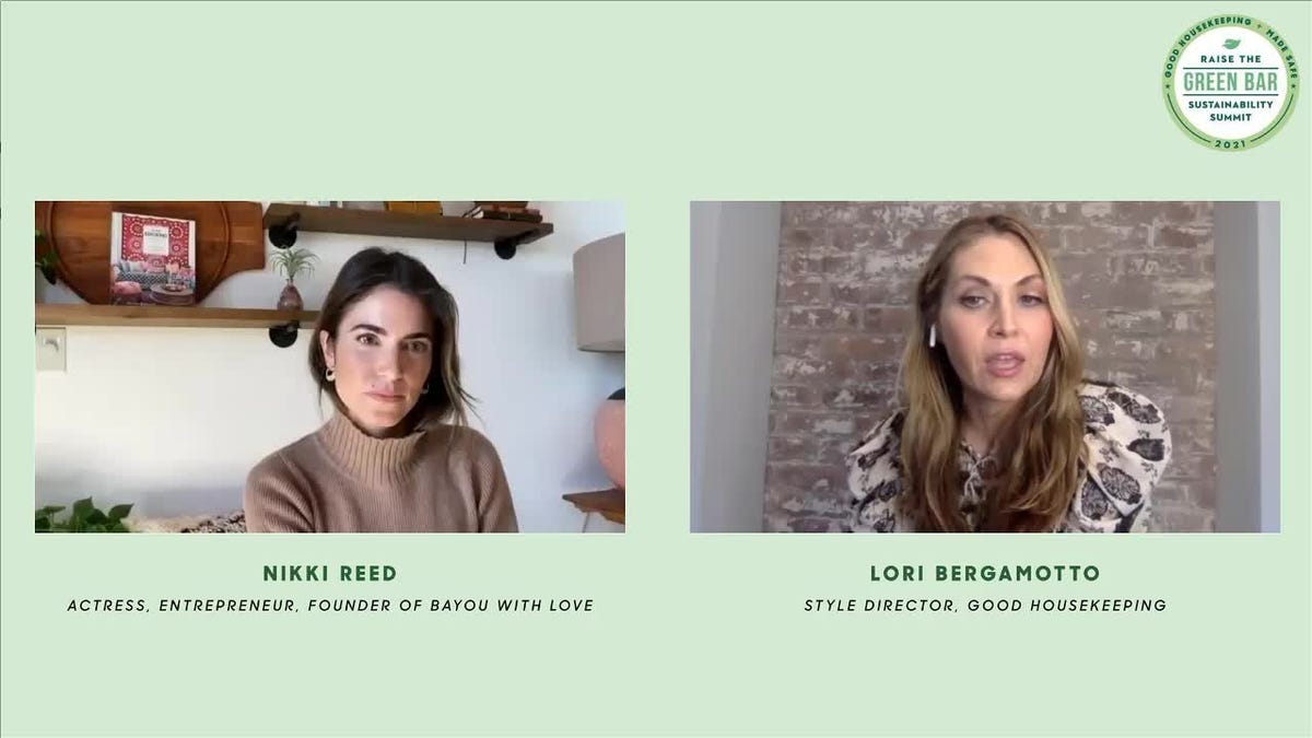 good housekeeping and made safe raise the green bar sustainability summit 2021 logo with speaker headshots
