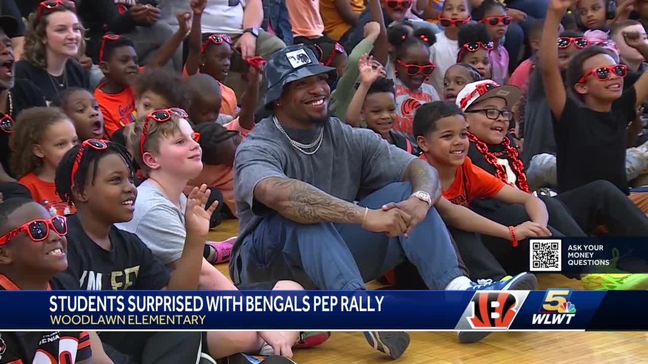 Bengals host pep rally at Woodlawn Elementary