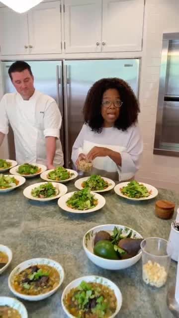preview for Oprah's Soup & Chopped Vegetable Salad Recipe
