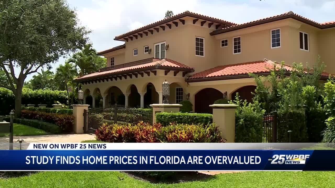 Study finds home prices in Florida are overvalued