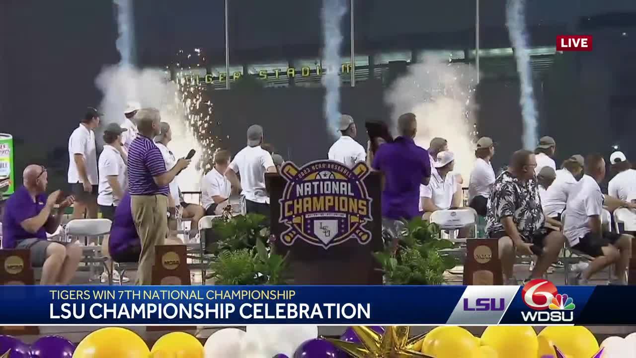 LSU baseball team national championship celebration