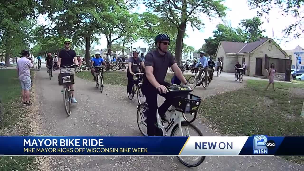 Mayor Johnson kicks off 'Wisconsin Bike Week' with annual bike ride
