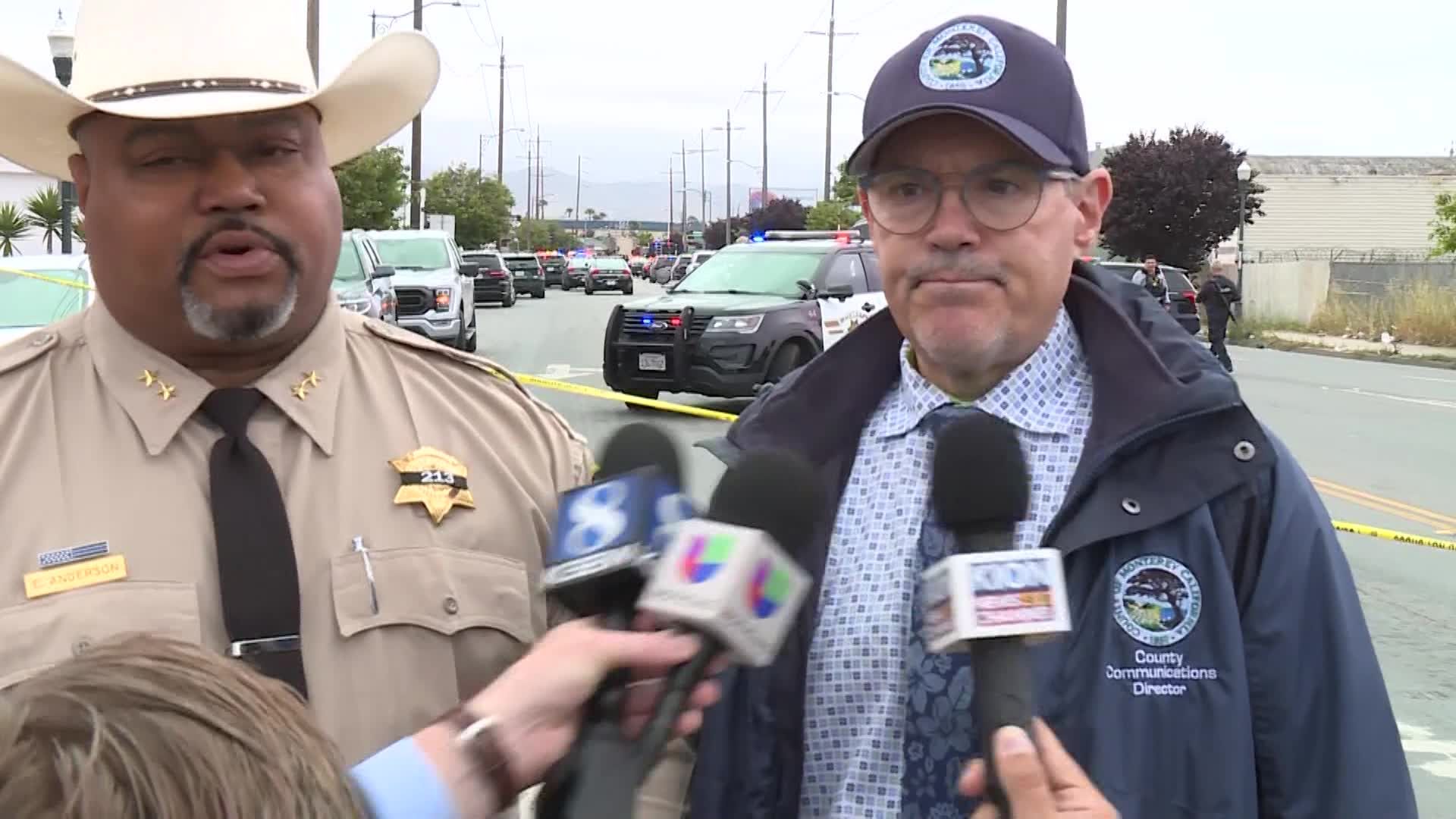 Law enforcement give an update on the shooting, barricaded suspect in Salinas