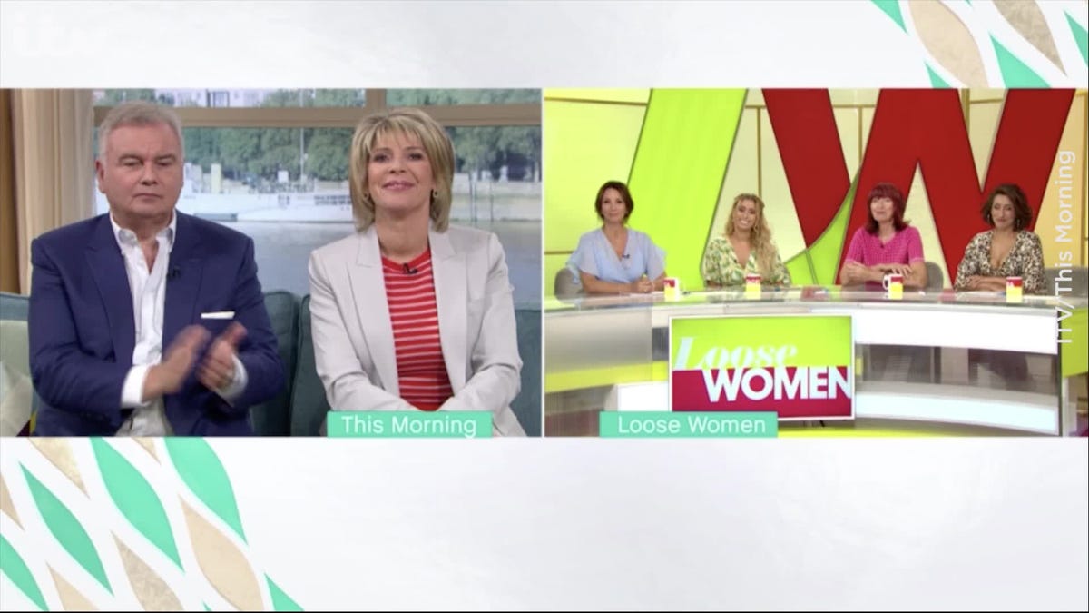 preview for Eamonn Holmes looks uncomfortable as he makes awkward blunder during live link on This Morning