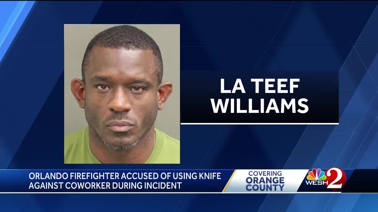 Orlando firefighter facing charges after allegedly holding knife to co-worker's throat