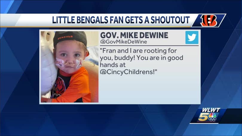 Young Bengals fan models Valentine's box after Bengals star WR