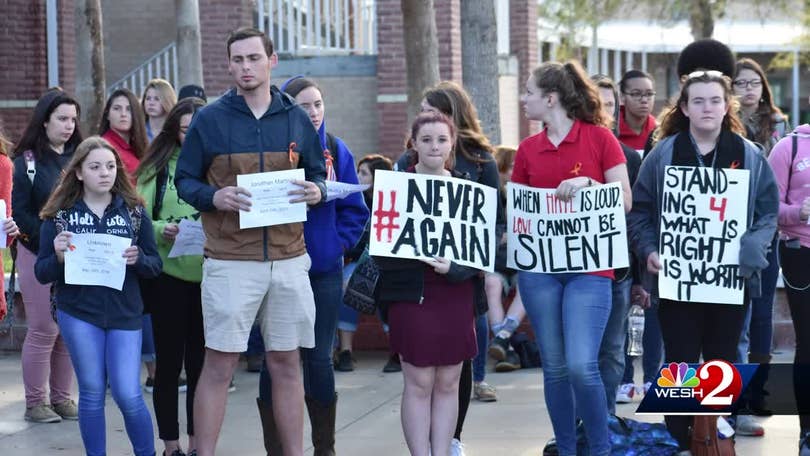 New Smyrna Beach High Students Honor Parkland Victims Hold Silent Protest