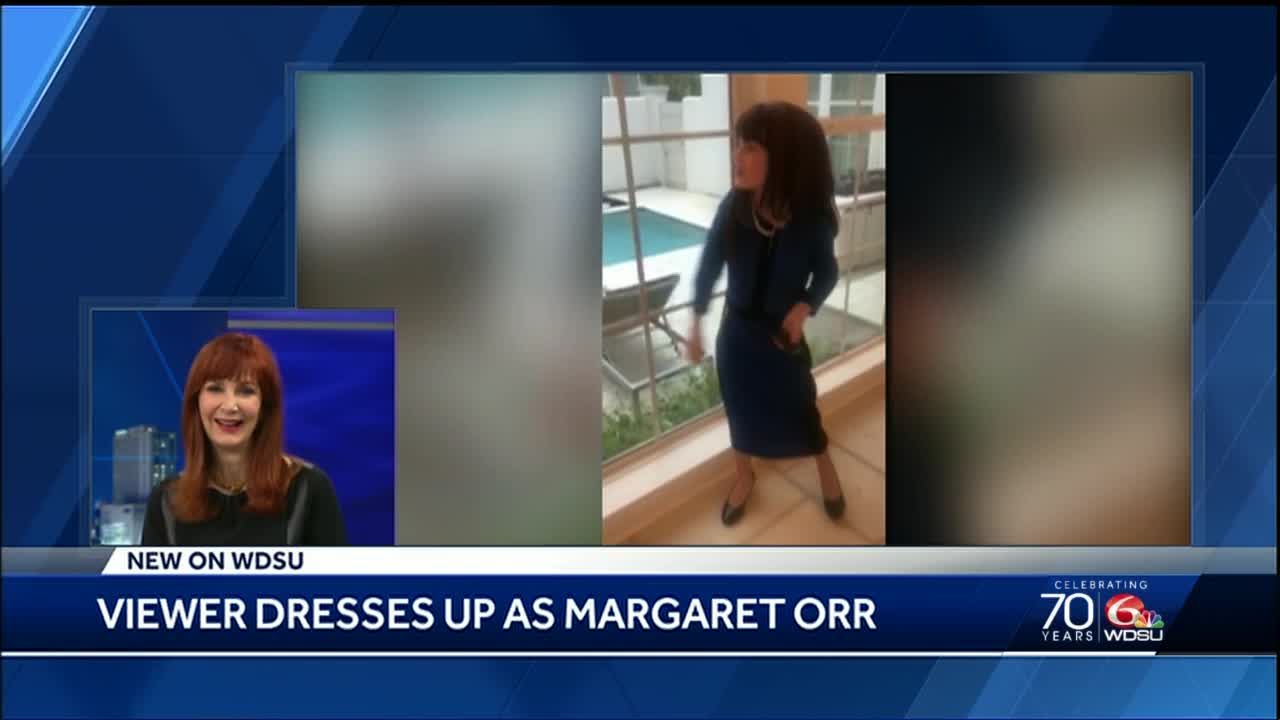 Margaret Orr reacts to little girl who dresses as her for Halloween