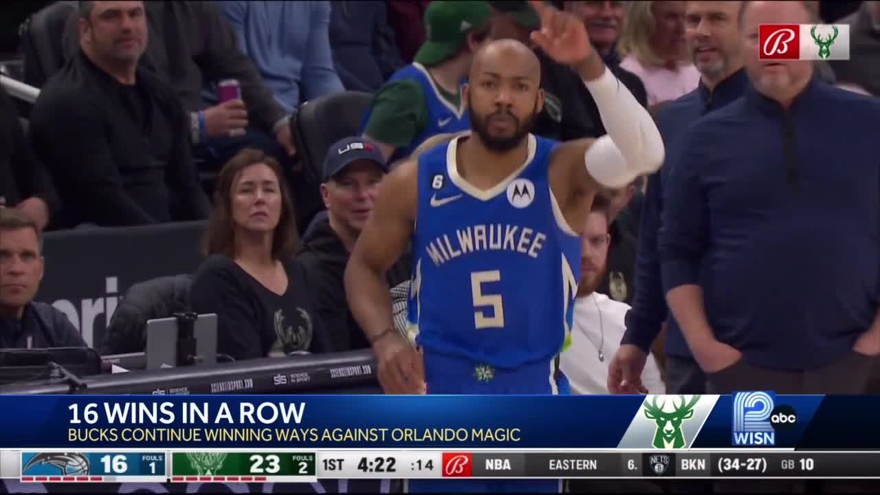 Milwaukee Bucks win 16th straight game