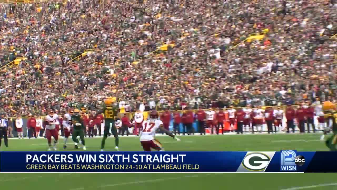 Packers defeat Washington 24-10 at Lambeau Field