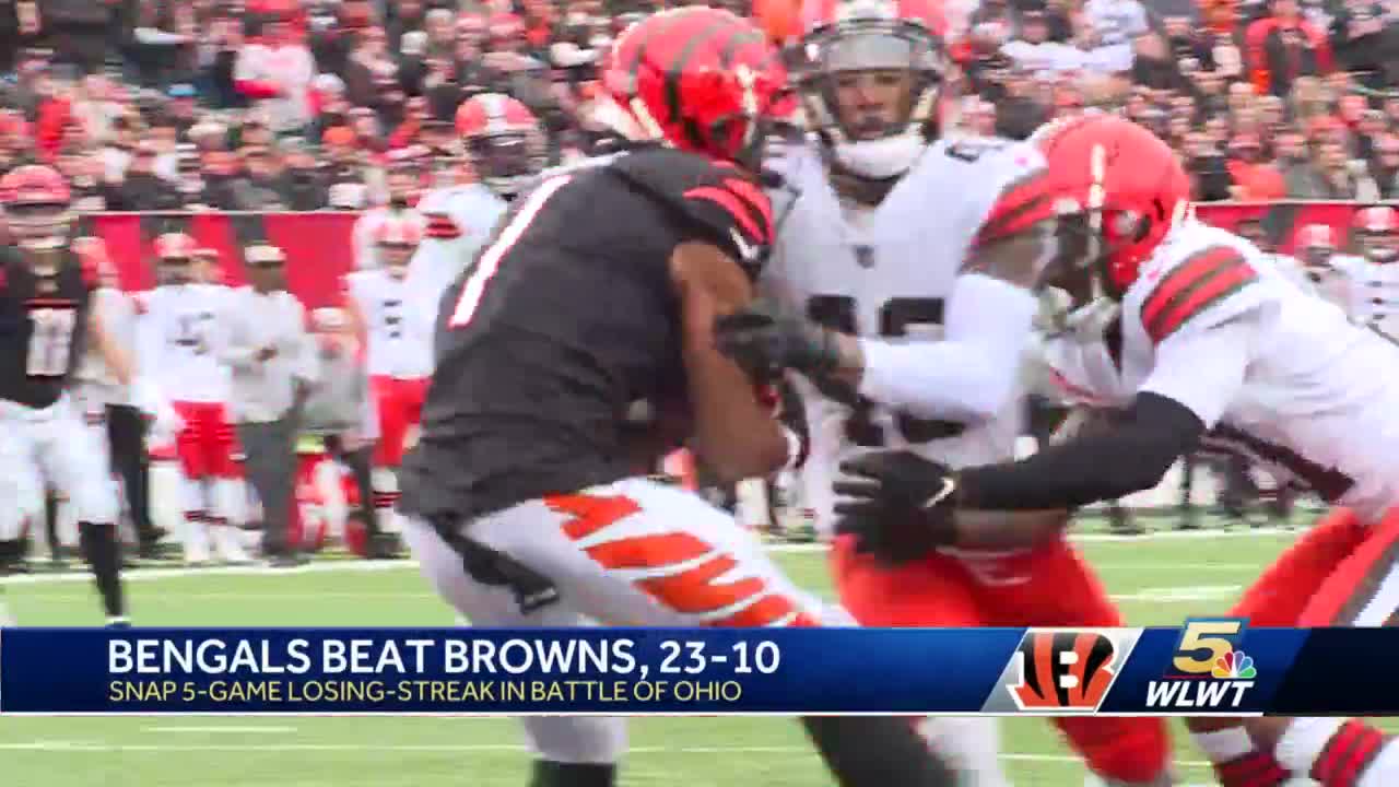 Bengals beat Browns to end 'Battle of Ohio' losing streak