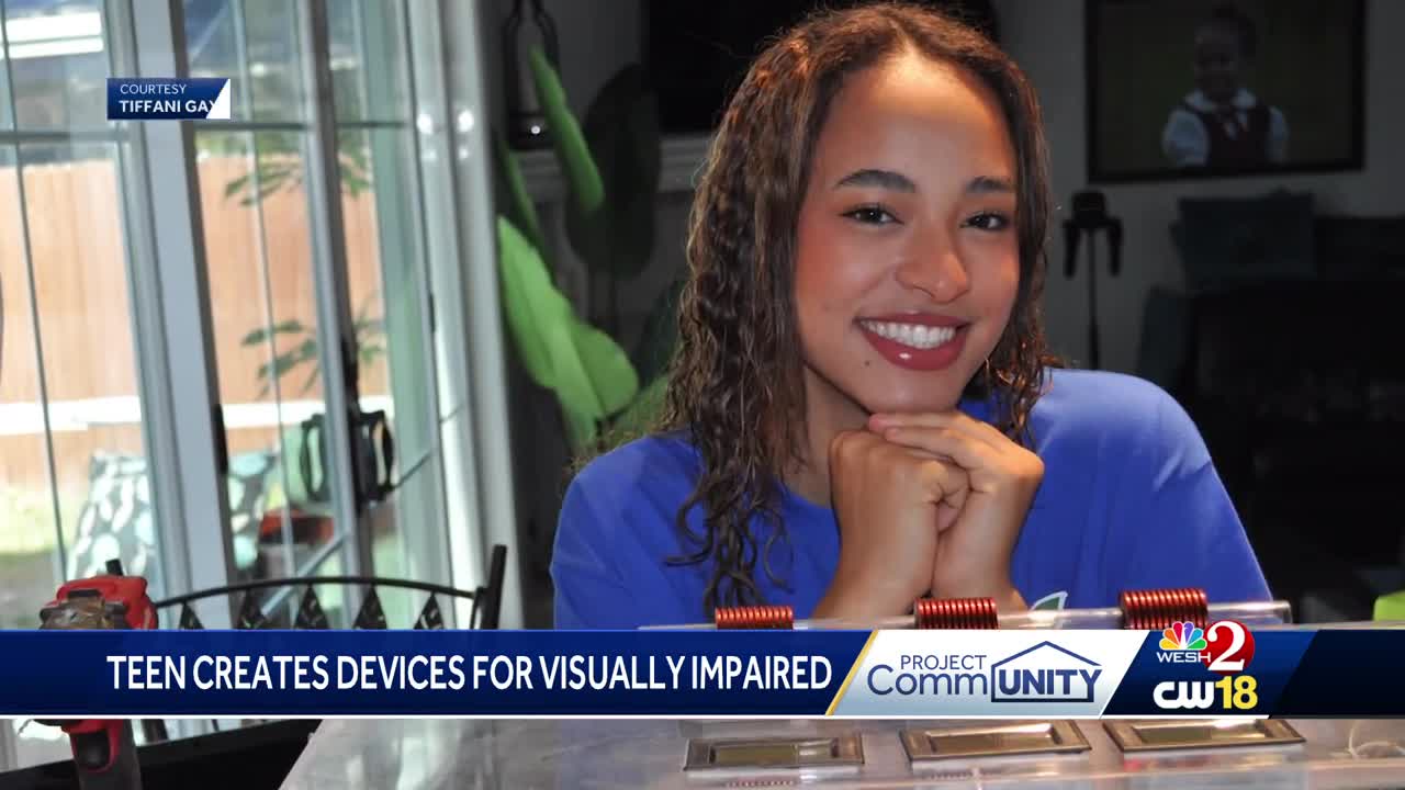 Orlando teen Tiffani Gay creates innovative device to help visually impaired individuals
