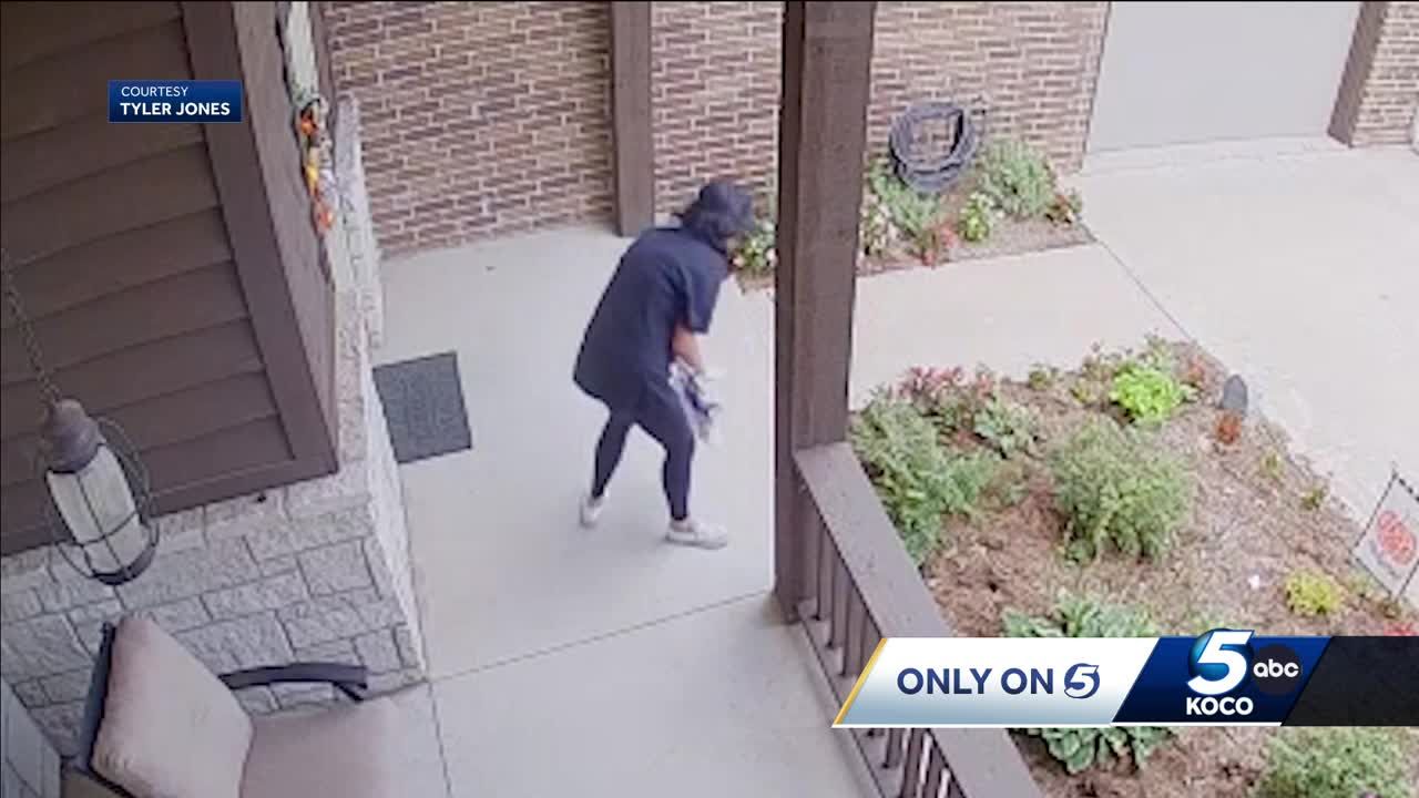 After catching porch pirate stealing packages, Oklahoma City man takes matters into his own hands