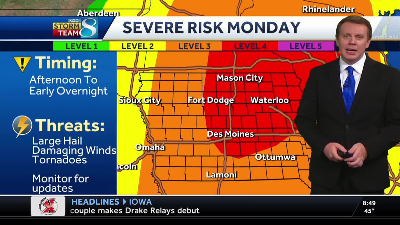 Iowa weather: Warm and sunny Saturday, storm risk Monday