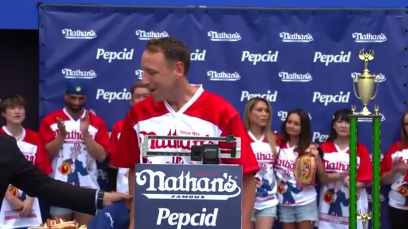 Joey Chestnut Eats 62 Hot Dogs to Claim 16th Title in Nathan's