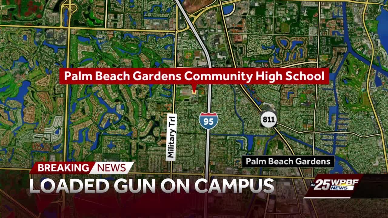 Palm Beach Gardens high school student arrested for bringing loaded gun to campus