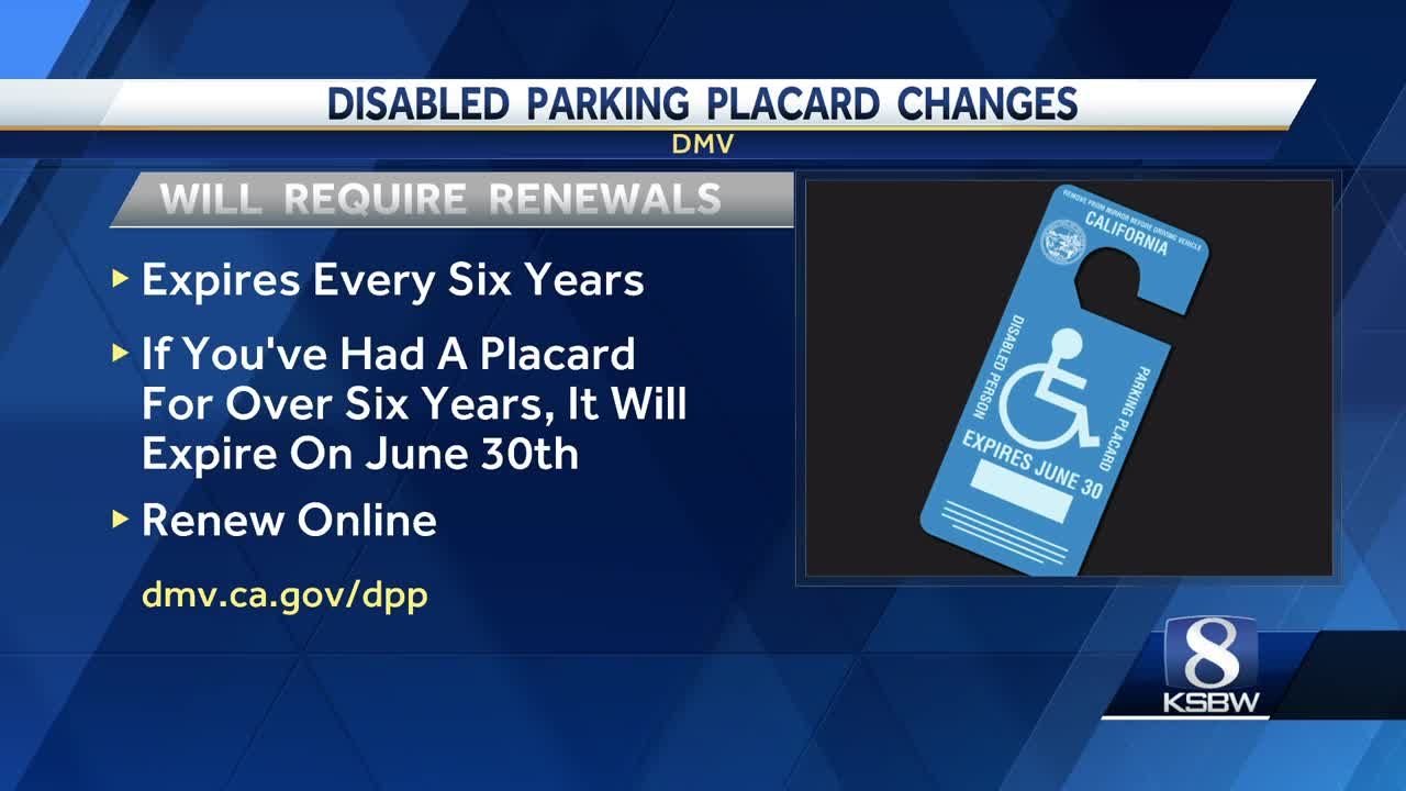 New law requires disabled person parking placards to be renewed every six years
