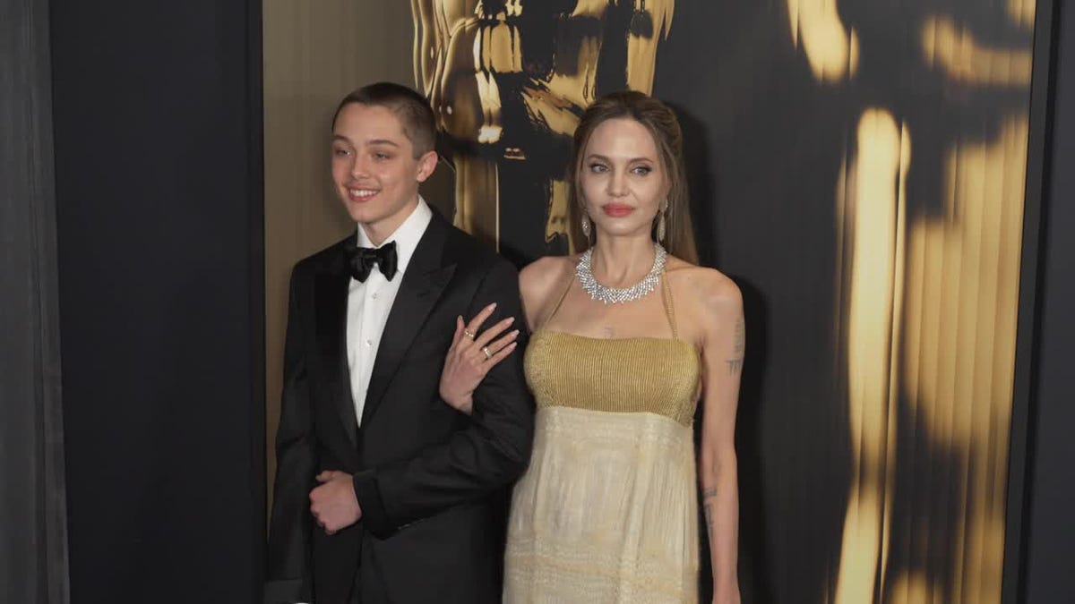 preview for Angelina Jolie and Knox Jolie-Pitt at the 2024 Governors Awards