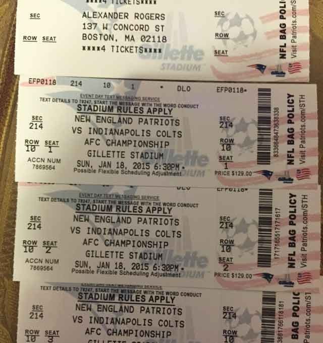 Patriots Tickets