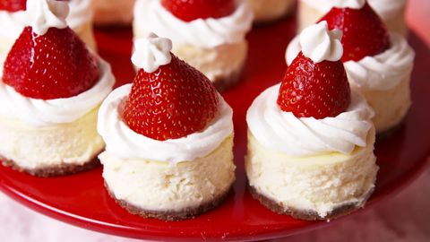 preview for Santa Hat Cheesecake Bites Will Sleigh All Your Guests