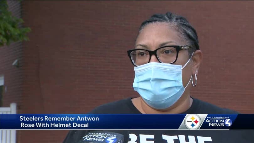 Steelers wear Antwon Rose helmet decal during Monday night game