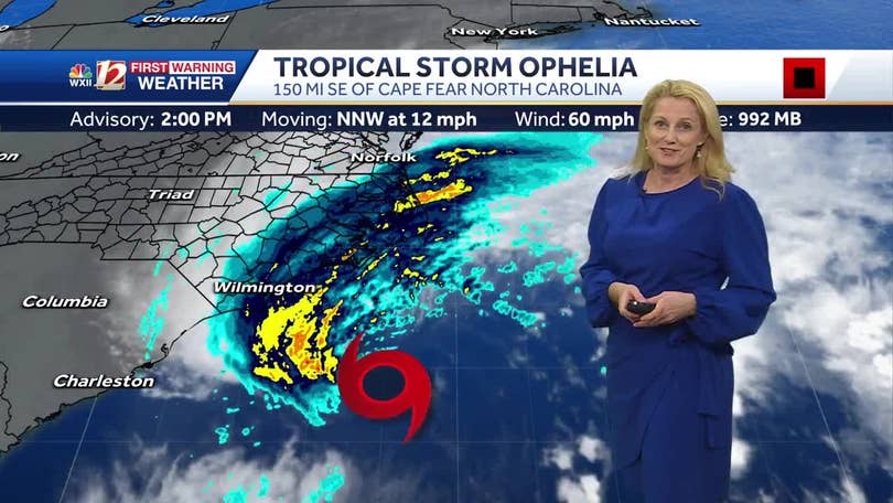 Tropical Storm Ophelia approaching North Carolina Coast - Ocean Weather  ServicesOcean Weather Services