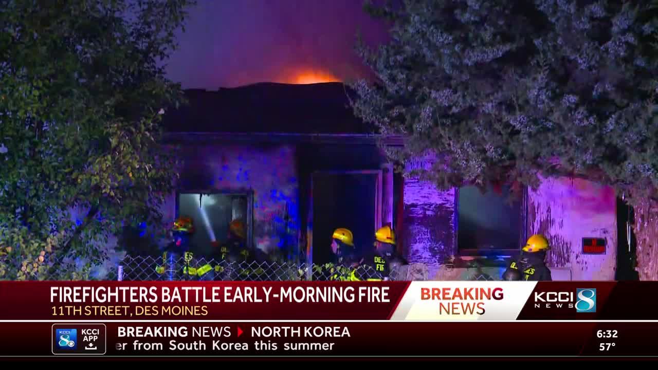 Crews respond to early morning fire in Des Moines