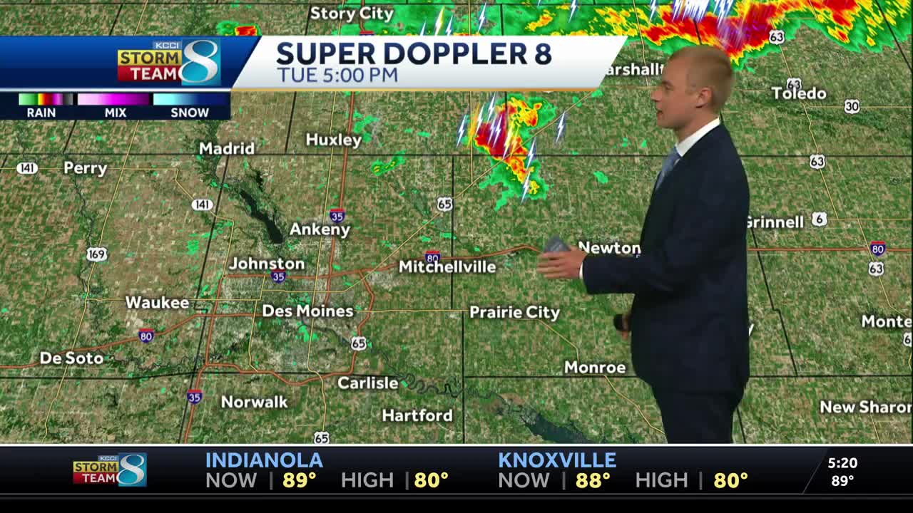 Another warm one today with more scattered storms coming Wednesday