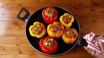 Food, Wood, Ingredient, Stuffed peppers, Produce, Dish, Vegetable, Recipe, Tableware, Hardwood, 